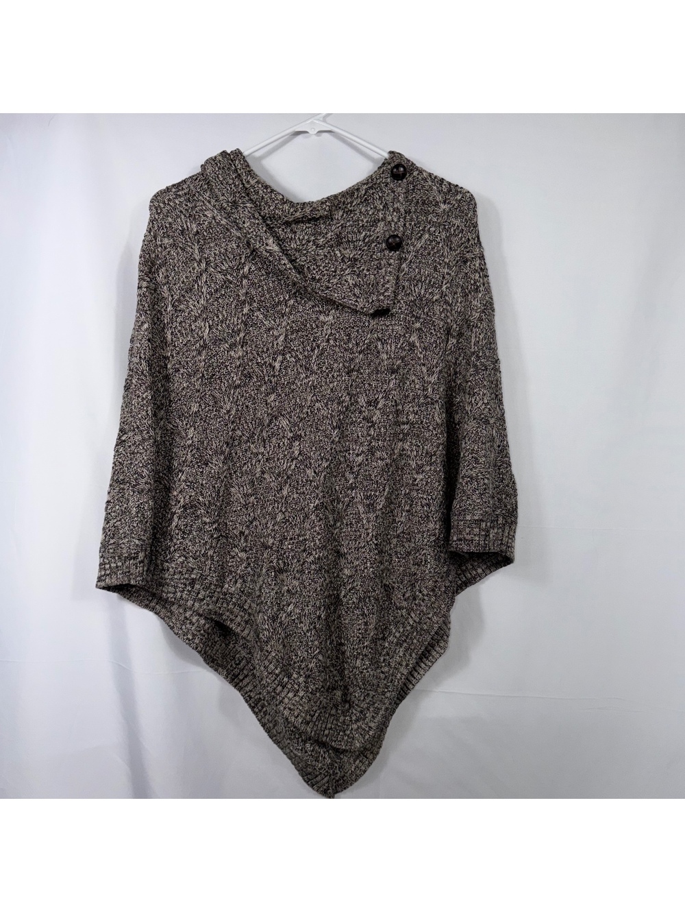 Eight Eight Eight Cable Knit Poncho Sweater Size Small